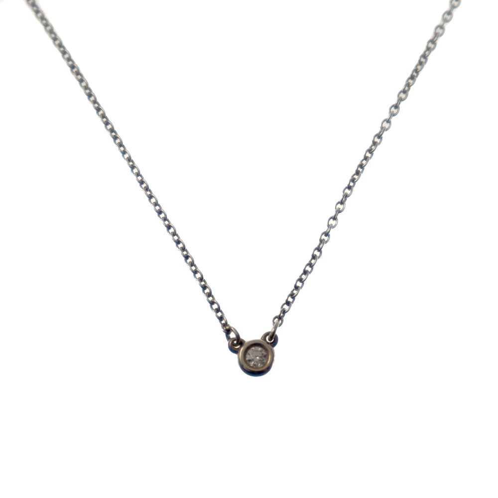Tiffany Co Elsa Peretti Diamonds By The Yard Necklace Sterling Silver